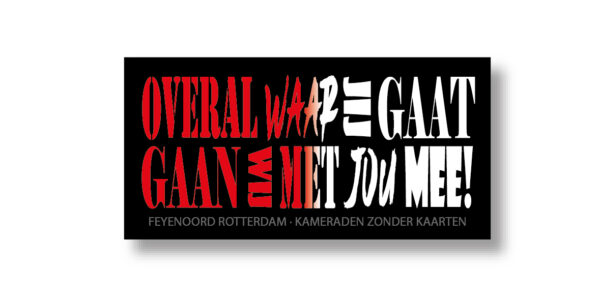 ”OVERAL WAAR JIJ GAAT” rood-wit MIX- STICKERS 20st. - Afbeelding 2