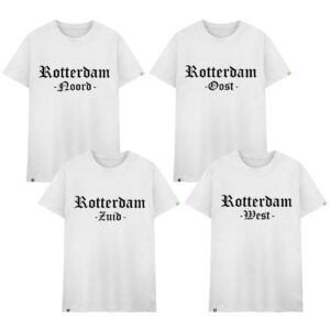 OLD ENGLISH - Noord | Oost | Zuid | West - Wit (t-shirt)