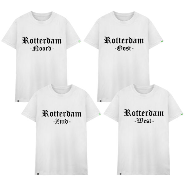 OLD ENGLISH - Noord | Oost | Zuid | West - Wit (t-shirt)