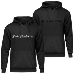 OLD ENGLISH – FACTA NON VERBA – verticaal (hoodie)