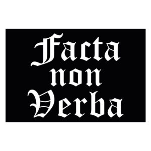 FACTA NON VERBA - zwart (vlag)
