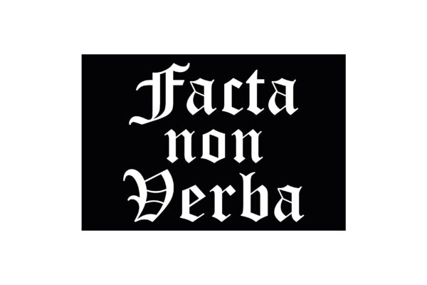 FACTA NON VERBA - zwart (vlag)