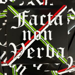 Facta Non Verba - kleur (stickers) 20st.