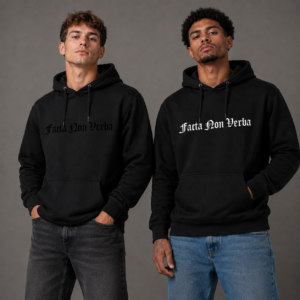 OLD ENGLISH – FACTA NON VERBA – verticaal (hoodie)