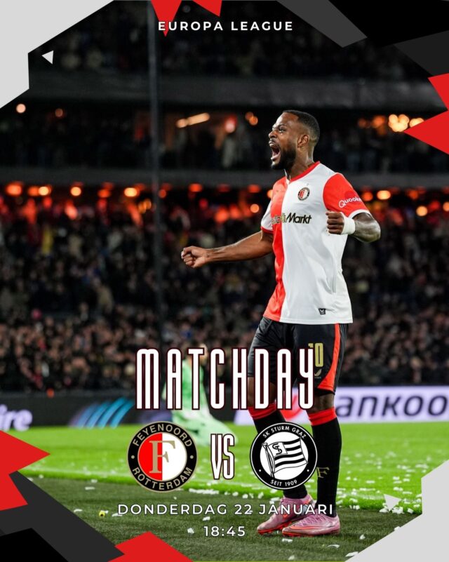 🔥𝐌𝐀𝐓𝐂𝐇𝐃𝐀𝐘🔥
Met een gehavend elftal mogen we vandaag Europees aantreden stegen Sturm Graz thuis. Er moet een godswonder gebeuren en spelen haast nergens meer om maar kunnen onze jongens niet minder steun geven dan normaal!
Voor het zelfvertouwen kan dit een pot zijn die kan betekenen dat ze aankomend weekend weer is op het veld kunnen staan met opgeheven hoofd!

#Feyenoordrotterdam #Feyenoord #010 #fr1908 #kameradenzonderkaarten