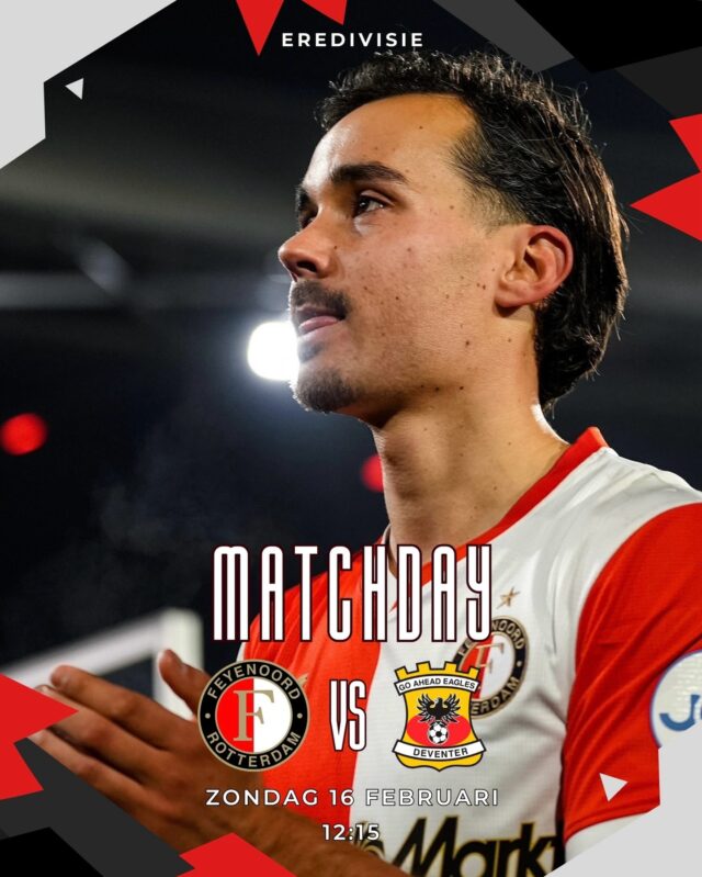 🔥𝐌𝐀𝐓𝐂𝐇𝐃𝐀𝐘🔥
Thuis, go ahead. Nooit makkelijk! Met deijl net overgekomen van hun missen ze op de links back een ervaring die wij nu wel hebben! 

Dit moet gepakt worden. Achtervolging ingezet. 

Go for it!!!!

#Feyenoordrotterdam #Feyenoord #010 #fr1908 kameradenzonderkaarte