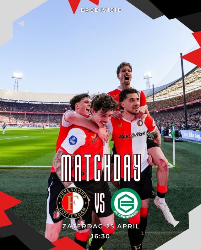 🔥𝐌𝐀𝐓𝐂𝐇𝐃𝐀𝐘🔥
Zaterdagmiddag, Groningen thuis! Willen en moeten winnen! Dat is wat er moet gebeuren! Niks meer, niks minder! Die 3 punten moeten in Rotterdam blijven. Smeer die keelen, schreeuw die stembanden kapot! Op naar de overwinning! 

#Feyenoordrotterdam #Feyenoord #010 #fr1908 #kameradenzonderkaarten