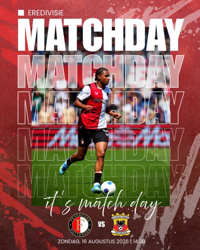 ▪️𝐈𝐭’𝐬 𝐌𝐚𝐭𝐜𝐡𝐝𝐚𝐲▪️
Het Feyenoord ritme gaat vandaag officieel van start met de eerste thuiswedstrijd van de competitie. 

De kroegen vullen zich langzaam weer vol tot de deur, de straten staan weer vol en liters bier stromen door de tap. 

We gaan er weer tegen aan!

#Feyenoord #Rotterdam #feyenoordrotterdam #frkzk #eredivisie